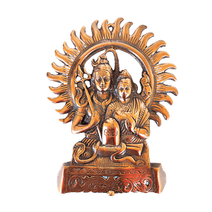 Shiva Parvati - Terminación Cobre