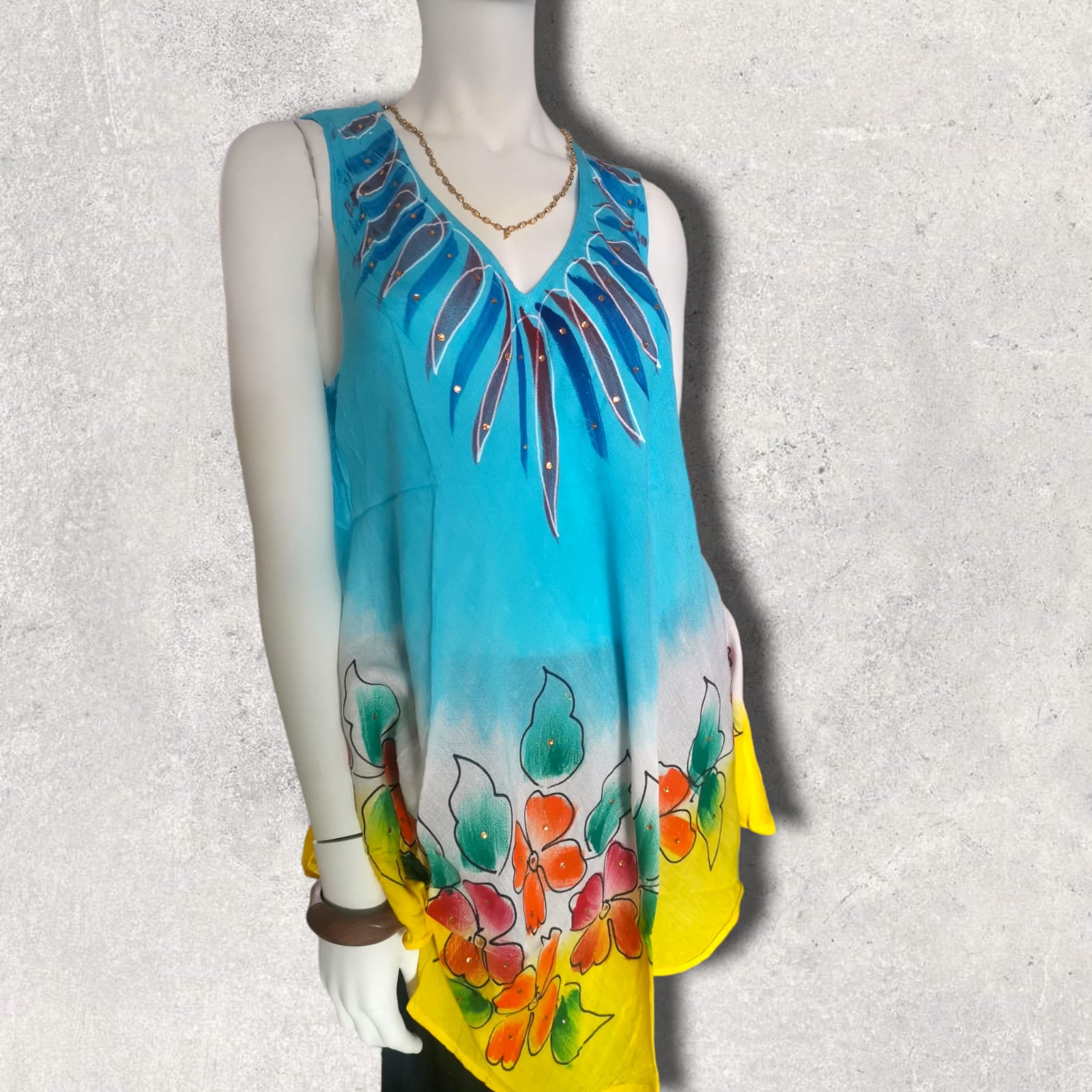 Blusa de verano, estampada algodon