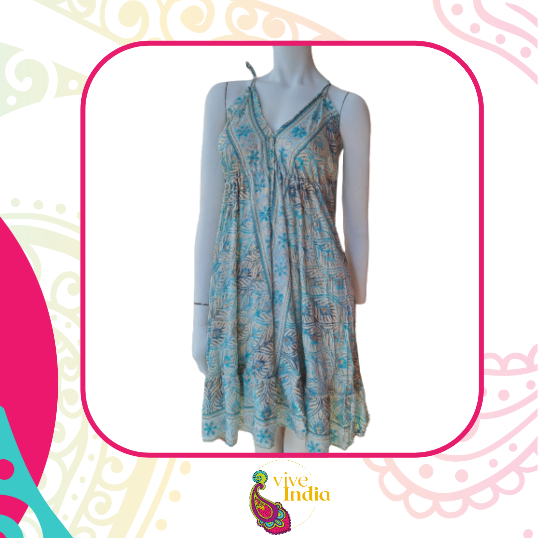 Vestido corto - seda