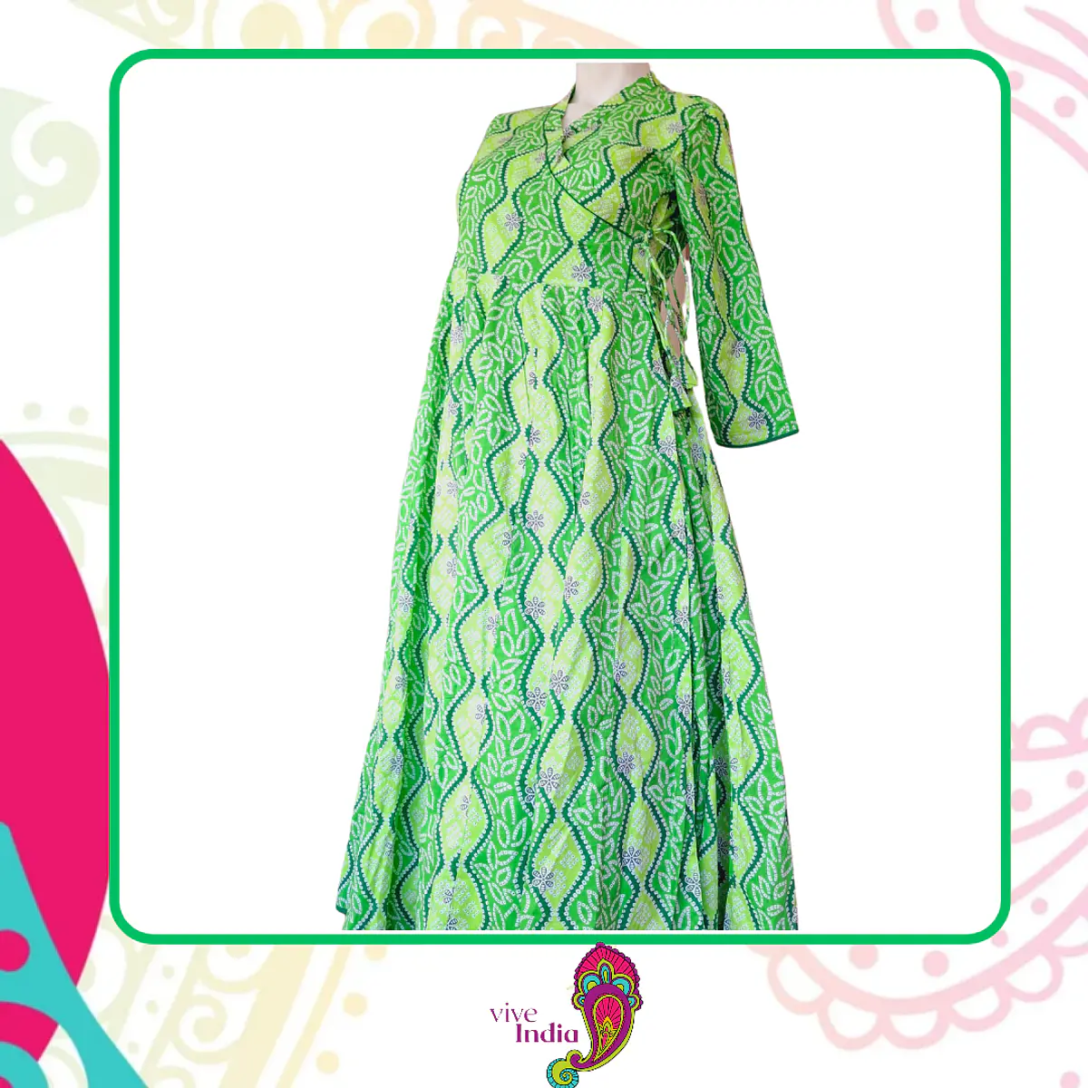 Anarkali algodón - Talla "M" modelo Bagal bandi