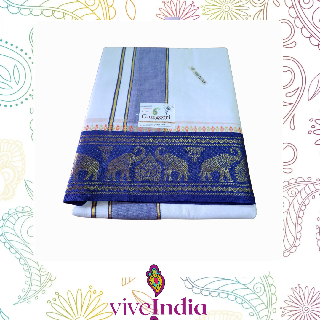 Dhoti de algodón con Chadar