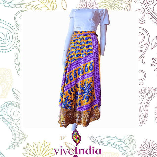 falda mágica - larga- tonos rojos, rosados y blancos