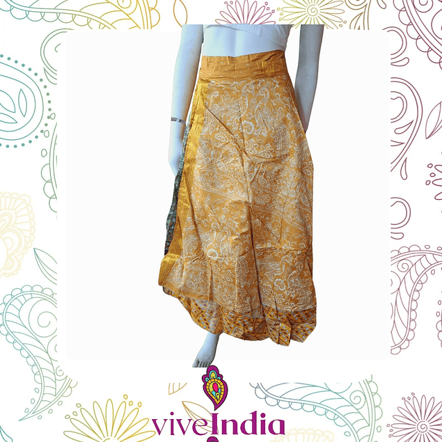 falda mágica - larga - tonos azules, verdes, terreos.