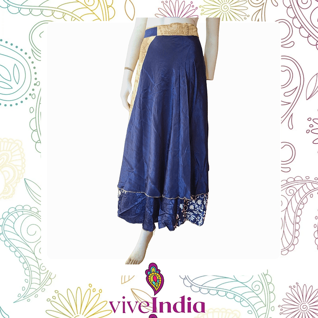 falda mágica - larga - tonos azules, verdes, terreos.