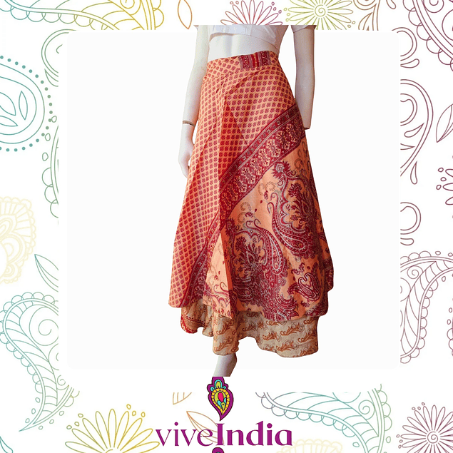 falda mágica - larga - tonos azules, verdes, terreos.