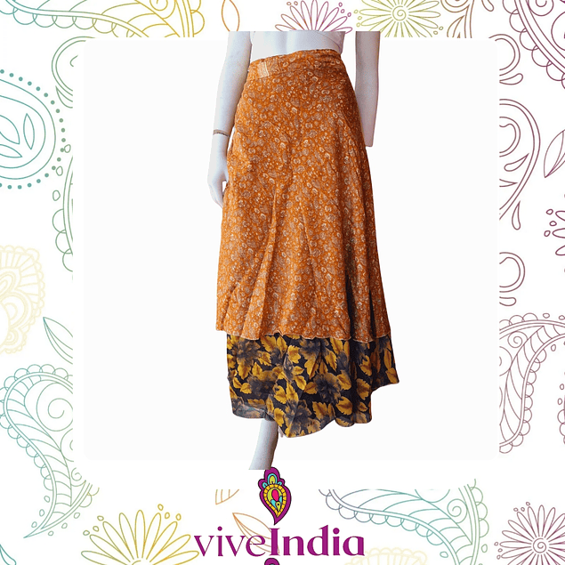 falda mágica - larga - tonos azules, verdes, terreos.