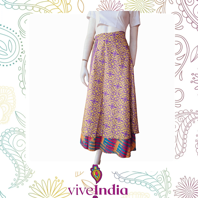 falda mágica - larga - tonos azules, verdes, terreos.