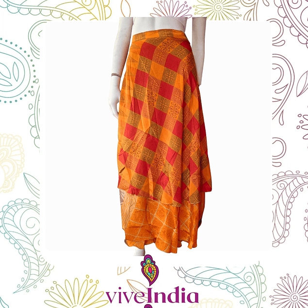 falda mágica - larga - tonos azules, verdes, terreos.