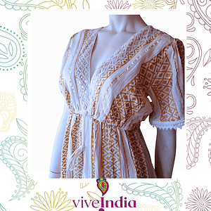 Vestido largo unitalla-algodón