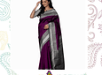 Sari diseño banarasi- liso tonos mate