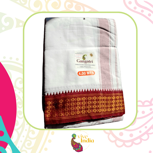 Dhoti de algodón - doble borde