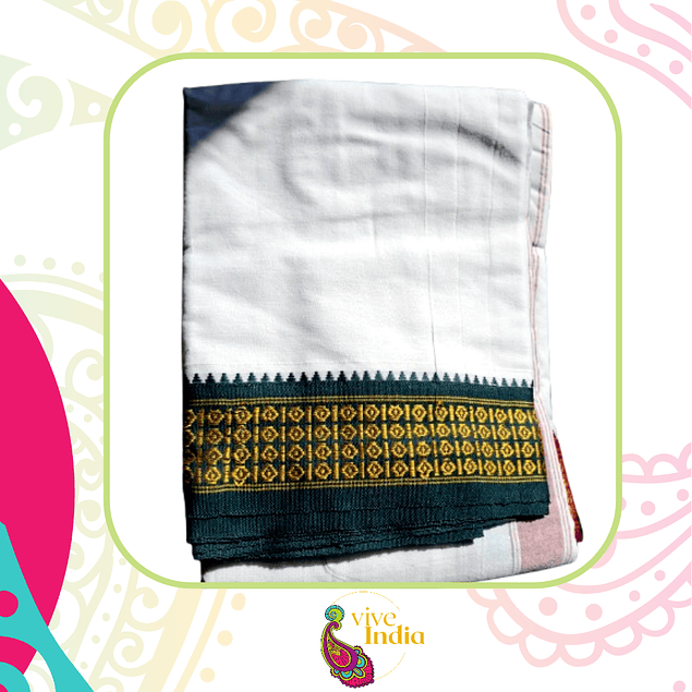 Dhoti de algodón - doble borde