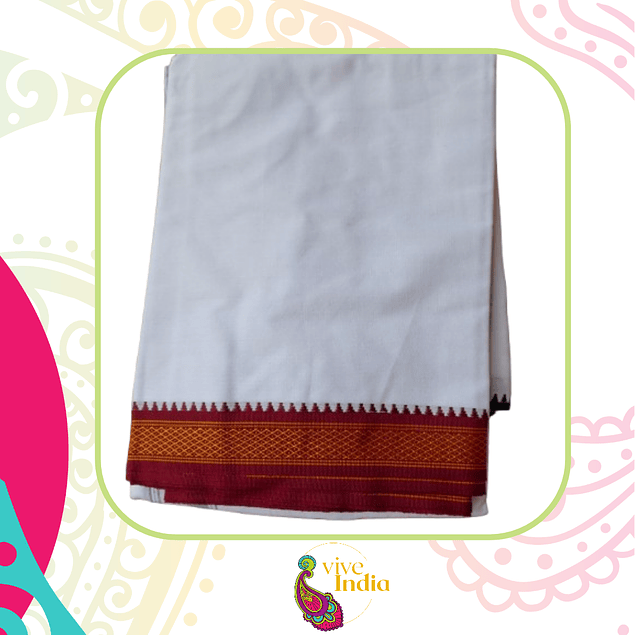 Dhoti de algodón - doble borde