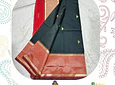 Sari diseño banarasi - verde oscuro
