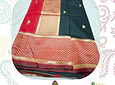 Sari diseño banarasi - verde oscuro