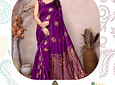 Sari diseño Banarasi - Púrpura 