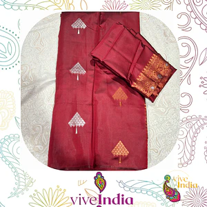 Sari diseño Banarasi - Burdeo