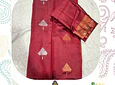 Sari diseño Banarasi - Burdeo