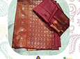 Sari diseño Banarasi - Burdeo
