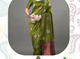 Sari diseño banarasi  - verde pistacho 
