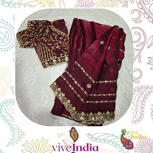 Sari para Matrimonio-con Choli talla "M"