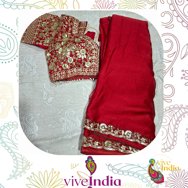 Sari para Matrimonio - con Choli talla "M"
