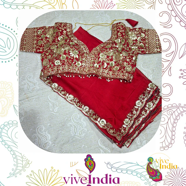 Sari para Matrimonio - con Choli talla "M"