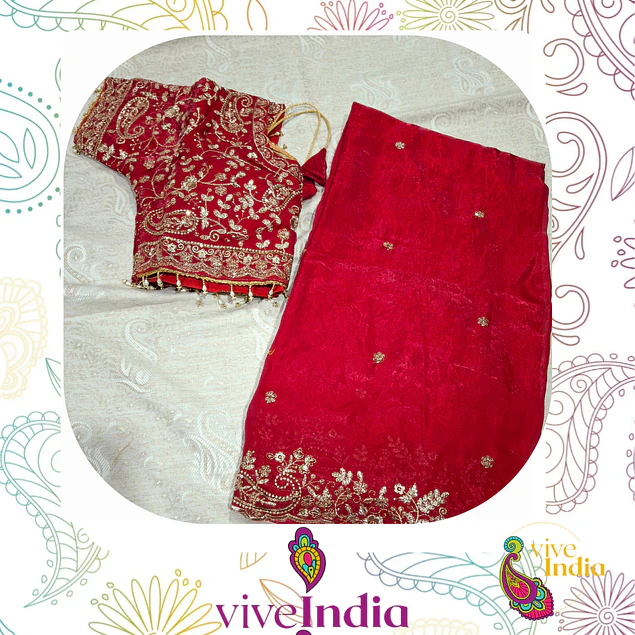 Sari para Matrimonio- con Choli talla "M"