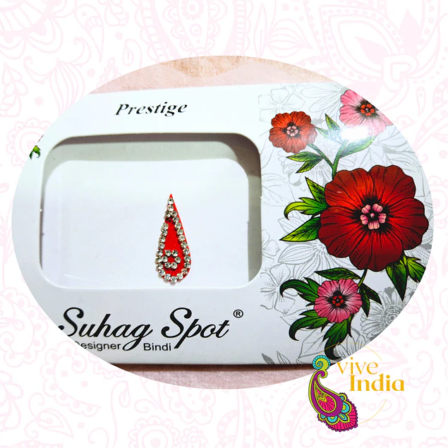 Bindis modelo gota burdeo y rojo