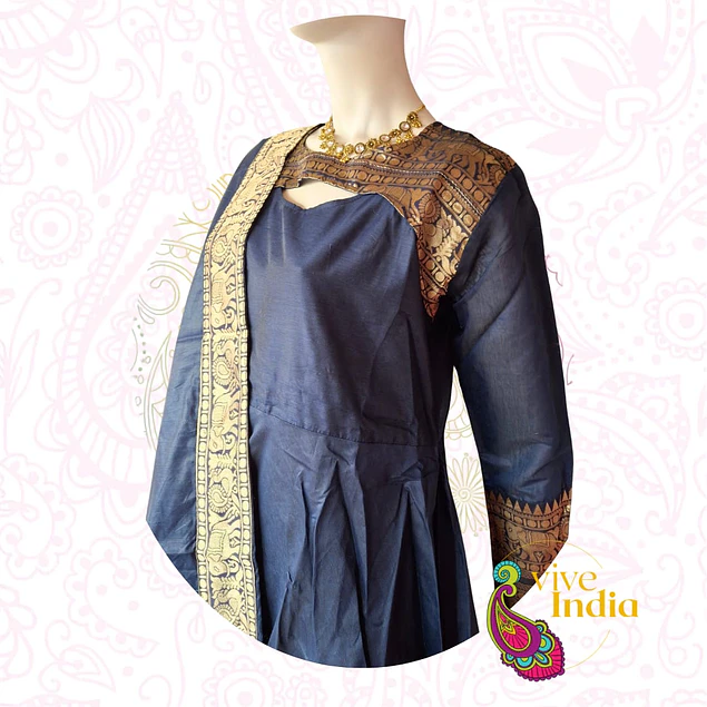 Vestido tipo anarkali + Velo - talla "M"