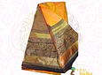 Sari diseño banarasi - Amarillo mostaza