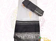 Sari diseño banarasi - Negro con blanco