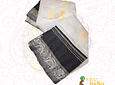 Sari diseño banarasi - Negro con blanco