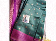 Sari diseño banarasi - verde esmeralda