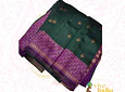 Sari diseño banarasi - verde esmeralda
