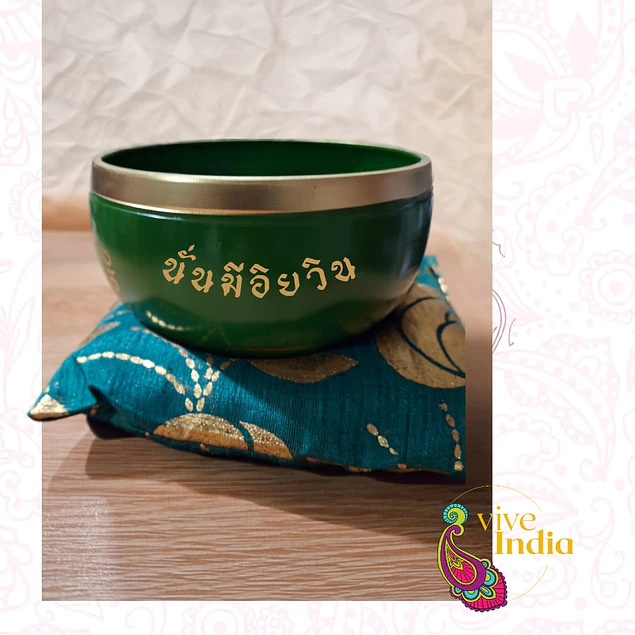 Cuenco Tibetano Verde de 12 cm