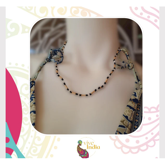 Collar Tulsi con mostacillas - 1 vuelta