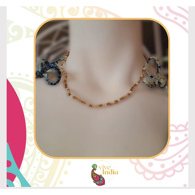 Collar Tulsi con mostacillas - 1 vuelta