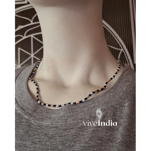 Collar Tulsi con mostacillas - 1 vuelta