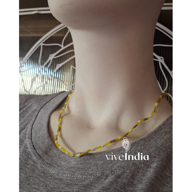 Collar Tulsi con mostacillas - 1 vuelta