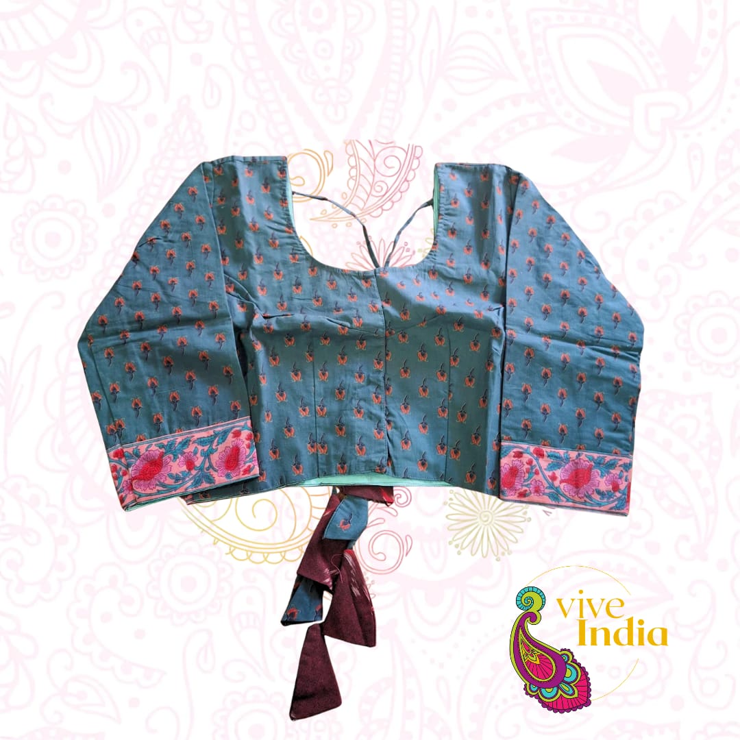 Choli de algodon estampado - Talla M