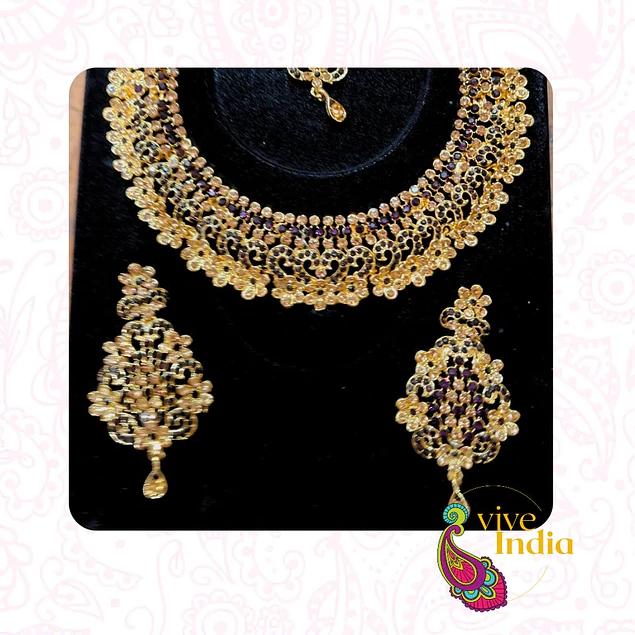 Set 3 piezas - Collar + aros + Tika