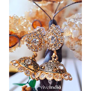 Aros jumkas brillantes 