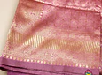 Sari Rosa Magenta con Patrón Geométrico