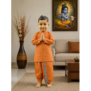 Dhoti de algodón para niño listo para usar - 4 a 6 años