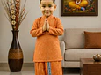 Dhoti de algodón para niño listo para usar - 4 a 6 años