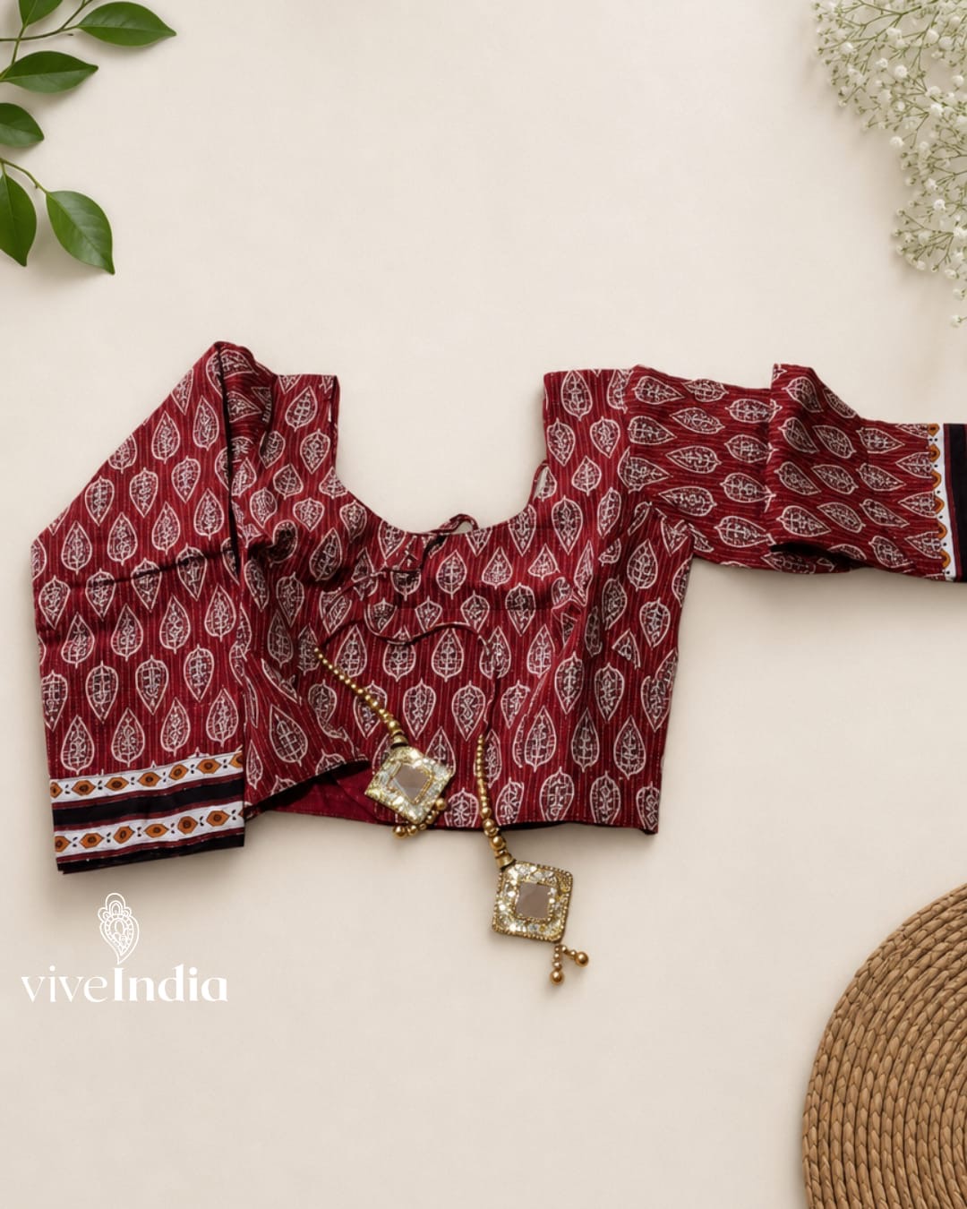 Choli de algodón estampado