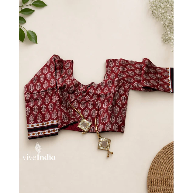 Choli de algodón estampado 