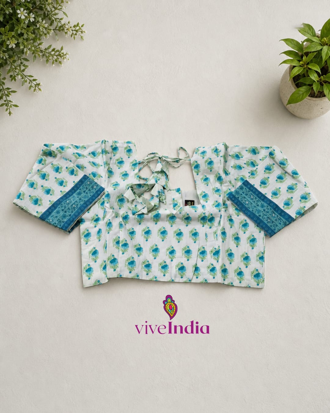 Choli de algodón estampado