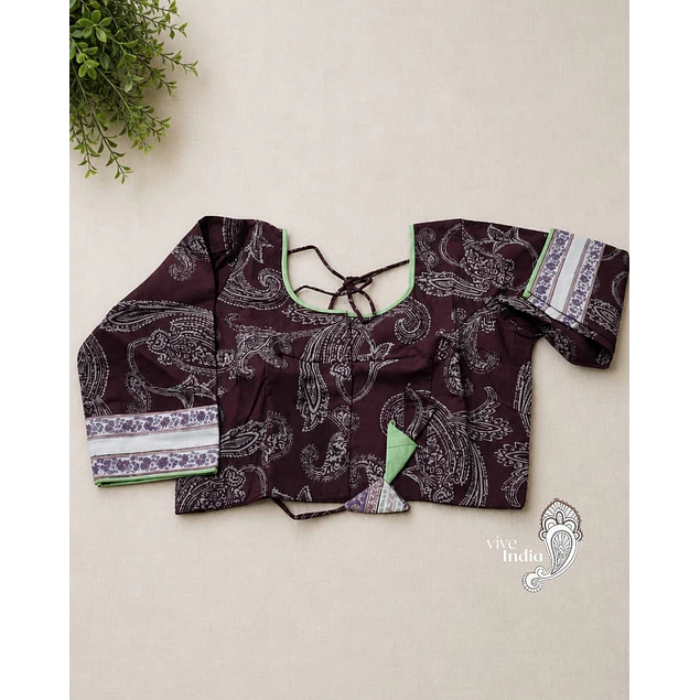 Choli de algodón estampado 